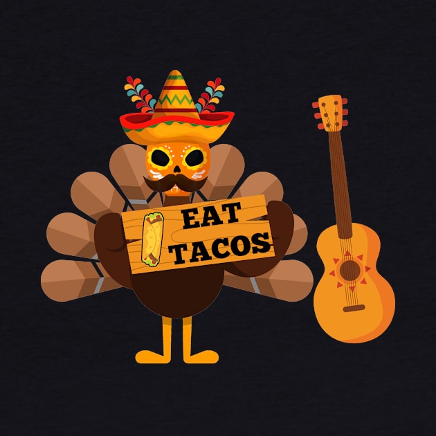 Thanksgiving turkey eat tacos by Flipodesigner